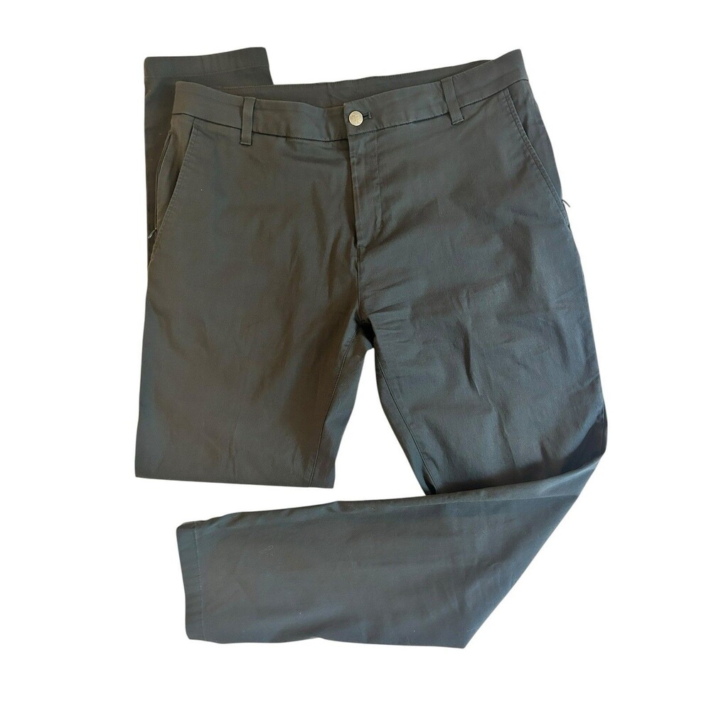 Bird Dogs Mens 34x32 Black Stretch Performance Pants Built In Liner Golf Travel